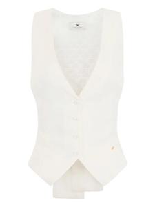 Жилет из габардина Elisabetta Franchi, белый