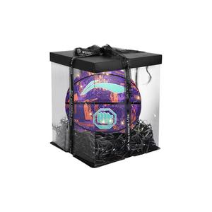 LINING Баскетбольный мяч badfive pu размер 7 соревновательный унисекс фиолетовый оранжевый