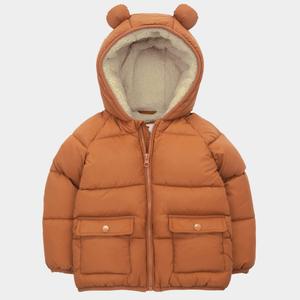 Детская пуховая куртка Rokka&Rolla для мальчиков на подкладке из искусственной овчины, оранжевый