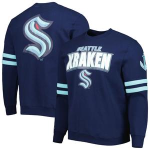 Мужской пуловер с логотипом Mitchell & Ness Deep Sea Seattle Kraken Allover, толстовка