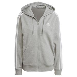 Спортивная толстовка с капюшоном на молнии ADIDAS SPORTSWEAR Essentials, mottled grey