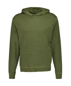 Зеленая толстовка с капюшоном, легкий выцветший эффект 120% Lino, зеленый