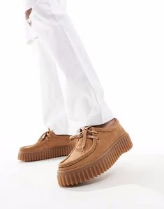 Туфли Clarks Suede Torhill Bee коричневого цвета