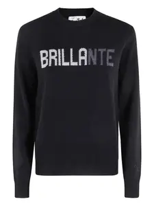 Свитер New Queen с аппликацией из страз Mc2 Saint Barth, черный