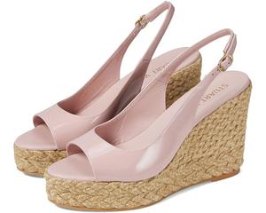Туфли Stuart Weitzman Island Peep-Toe Espadrille Wedge, цвет Ballet/Natural