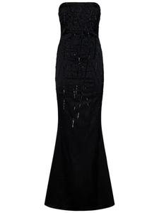 ROOM76 атласное платье, украшенное кристаллами, черный
