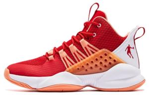 Баскетбольные кроссовки мужские среднего размера красные/белые/оранжевые Qiaodan