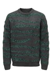 Джемпер круглой вязки из букле с текстурой Only & Sons, серый