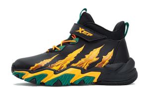 Детские баскетбольные кроссовки GS Mid-top черные/зеленые Xtep