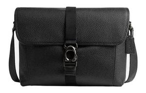 КОУЧ BECK Сумка через плечо из зерненой телячьей кожи, черная, мужская