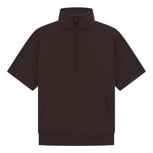 Футболка Fear of God Essentials Seal 3/4 Half Zip Sweatshirt 'Dark Brown', коричневый