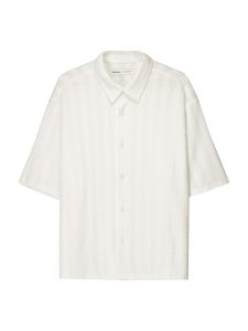 Рубашка на пуговицах Comfort fit Bershka, от белого