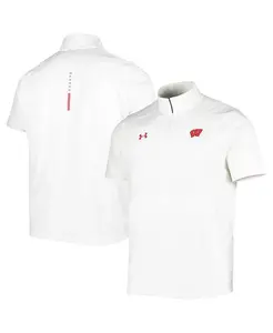 Мужская белая полукуртка Wisconsin Badgers Motivate 2.0 Under Armour