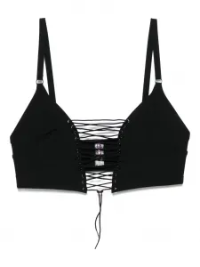 Бюстгальтер-бюстье Bustier с треугольными чашками Maison Close, черный