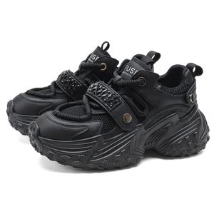 D:FUSE SCANDINAVIA D FUSE SCANDINAVIA противоскользящие устойчивые к истиранию низкие массивные кроссовки женские черные, цвет Black