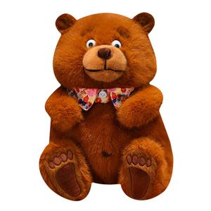 Уродливые милые плюшевые медвежата с бантиком 25см/35см/45см высота MLING