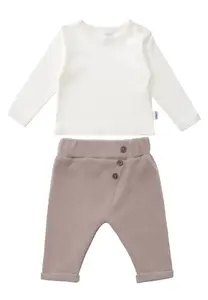 Спортивный костюм Liliput "Комплект рубашка с длинными рукавами и брюки", милые пуговицы на брюках, белый