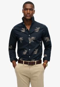 Рубашка Slim Fit на пуговицах Superdry, темно-синий