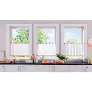 Панельная штора «Мой дом» Битола», (1 шт.), готовая штора, прозрачная My Home, серый