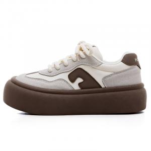 HUANQIU Нескользящие, износостойкие, легкие низкие кроссовки для скейтбординга, женские, бежево-коричневые