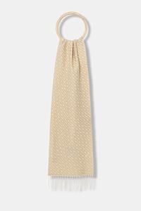 Шерстяной шарф Boss, бежевый