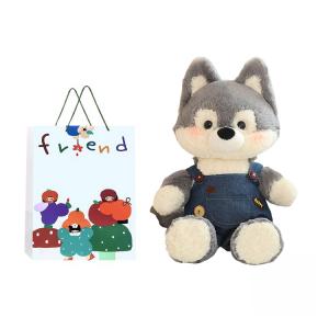 Whoops Коллекция Run Collection, плюшевая кукла Running Fox милый большой серый волк, высота 50см