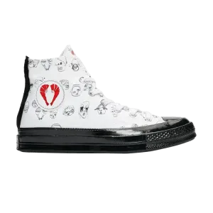 Кроссовки Converse Shrimps x Wmns Chuck 70 High 'White Black', белый