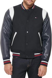Мужская куртка-бомбер Tommy Hilfiger Mens из смешанной ткани, Navy
