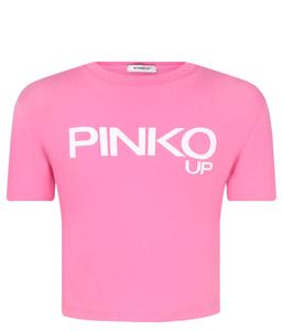 Футболка из джерси Cropped fit Pinko Up, розовый