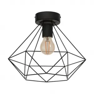 Потолочный светильник TARBES E27 1 шт. Для гостиной, столовой, прихожей, с проволочной сеткой, на 1 лампу, 32,5x27,5 см Eglo, черный