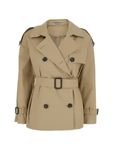Двубортное пальто с поясом Tagliatore, бежевый