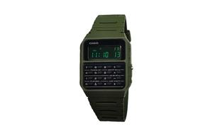 CASIO Мужские часы Retrofit Series с кварцевым механизмом и ремешком из смолы, черный циферблат