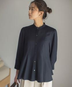 Блузка с баской из лиоцелла Suite, цвет Navy [075]