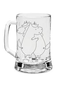 Пивная кружка Единорог, послание без слов, прозрачная Mr. & Mrs. Panda