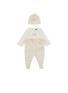 Детский комплект из 2 предметов с леопардовым принтом Balmain, бежевый