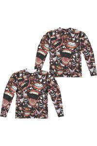 Футболка / футболка Batman Famous Wretch Sub (принт спереди/сзади) с длинным рукавом для взрослых из полиэстера Gildan, белый