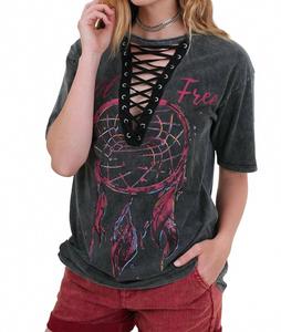 Топ с принтом "Ловец снов" в сером цвете Umgee, Ash