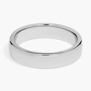 Обручальное кольцо с низким куполом Comfort Fit из платины (5 мм) Blue Nile