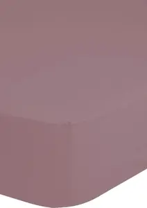 Простыня на бедрах "По размеру бедер. 90х200, 140х200 или 180х200 см", из хлопка, для матрасов высотой до 25 см, простынь плоская, простыня на подгонке Hip 140х200 см, 1 шт., цвет altrosa
