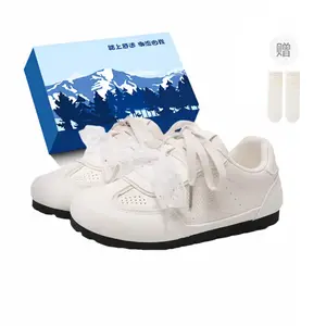 Износостойкие дышащие низкие кроссовки для скейтбординга для женщин Fawn Miri, White-Exclusive Shoe Box-Includes Socks