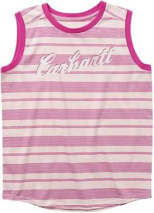 Футболка Carhartt для девочек без рукавов с круглым вырезом и полосками, Strawberry Cream