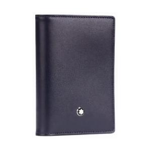 MONTBLANC Кожаный картхолдер мужской морской синий градиент