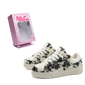 ABCIO Скользоустойчивые водонепроницаемые амортизирующие износостойкие лоу-топы для скейтборда унисекс бело-розовые, цвет White Pink