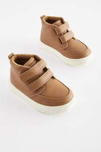 Ботинки детские Next утепленные на липучках, коричневый