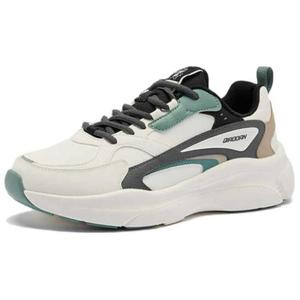 QIAODAN Кроссовки Get Rich Every Day Slip-Resistant Warm Low-Top Casual Shoes Men's White Green