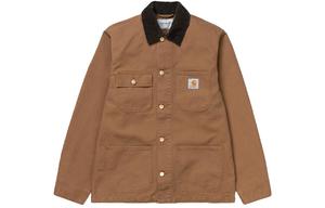 Carhartt WIP Однобортное пальто из органического хлопка Мичиган, Brown