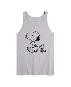 Мужская майка Peanuts Snoopy Woodstock AIRWAVES, серый