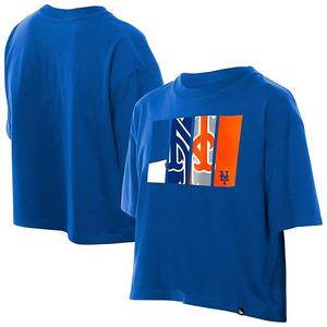 Футболка женская New York Mets с фольгированным логотипом New Era