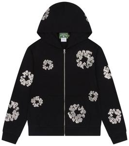 Худи Denim Tears Cashmere Swarovski Cotton Wreath Zip Hoodie 'Black', черный