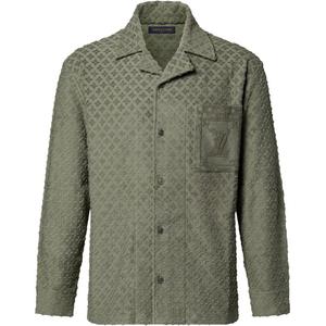 Рубашка-рубашка из французского жаккарда терри Louis Vuitton, зеленый